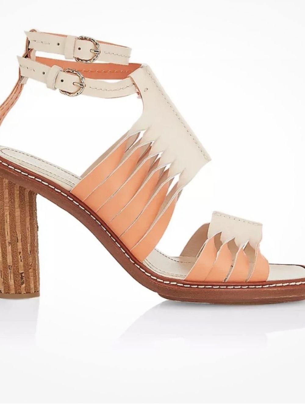 Ulla Johnson Madeira Twisted Contrast High Heel Sandal -  size 39 New in BOX